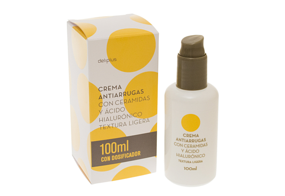 Crema antiarrugas con ceramidas y ácido hialurónico de Deliplus
